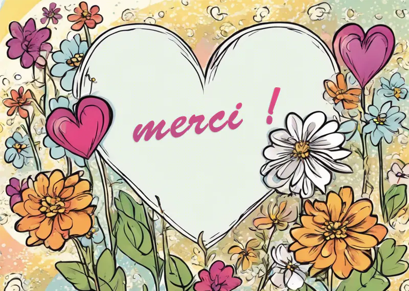 Carte virtuelle : Des fleurs et des coeurs